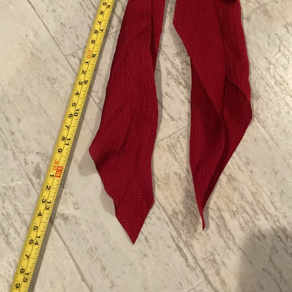 a new day Target Red Satin Long Tail Hair Twister Scrunchie - Picture 5 of 10